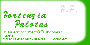 hortenzia palotas business card